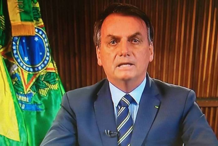 Bolsonaro durante pronunciamento nesta quinta-feira 